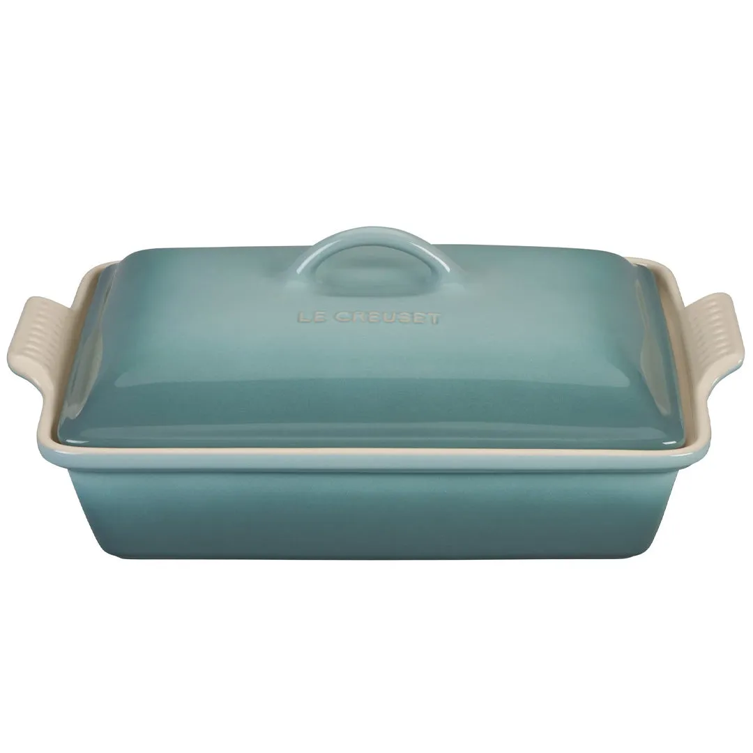 Le Creuset 4 qt Stoneware Heritage Covered Rectangular Casserole