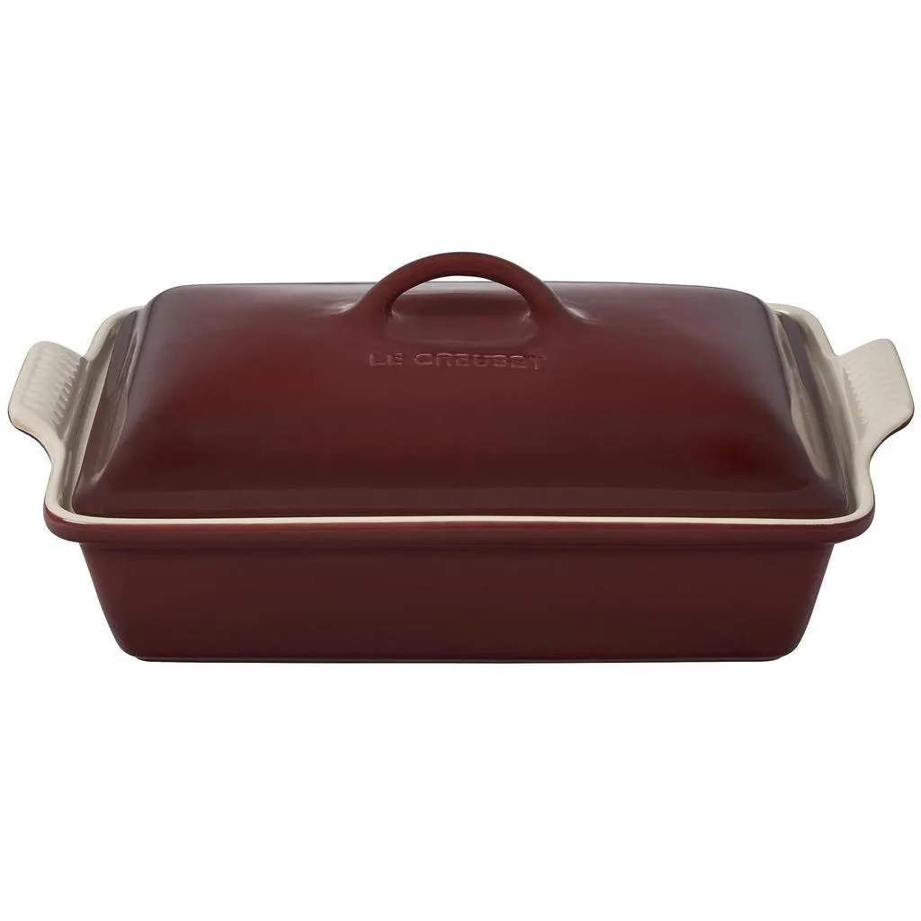 Le Creuset 4 qt Stoneware Heritage Covered Rectangular Casserole