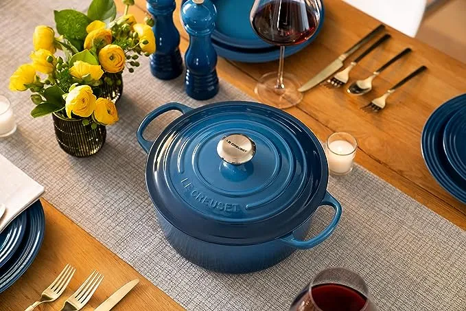 Le Creuset Enamelled Cast Iron Dutch Oven With Lid Marseille 5.3 L Capacity, 26 Centimeter