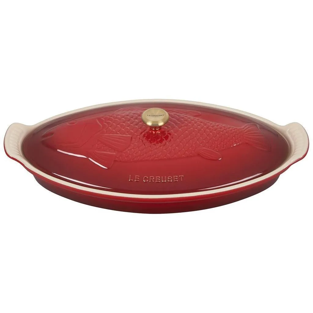 Le Creuset Heritage Stoneware Oval Fish Baker, 1.7qt.