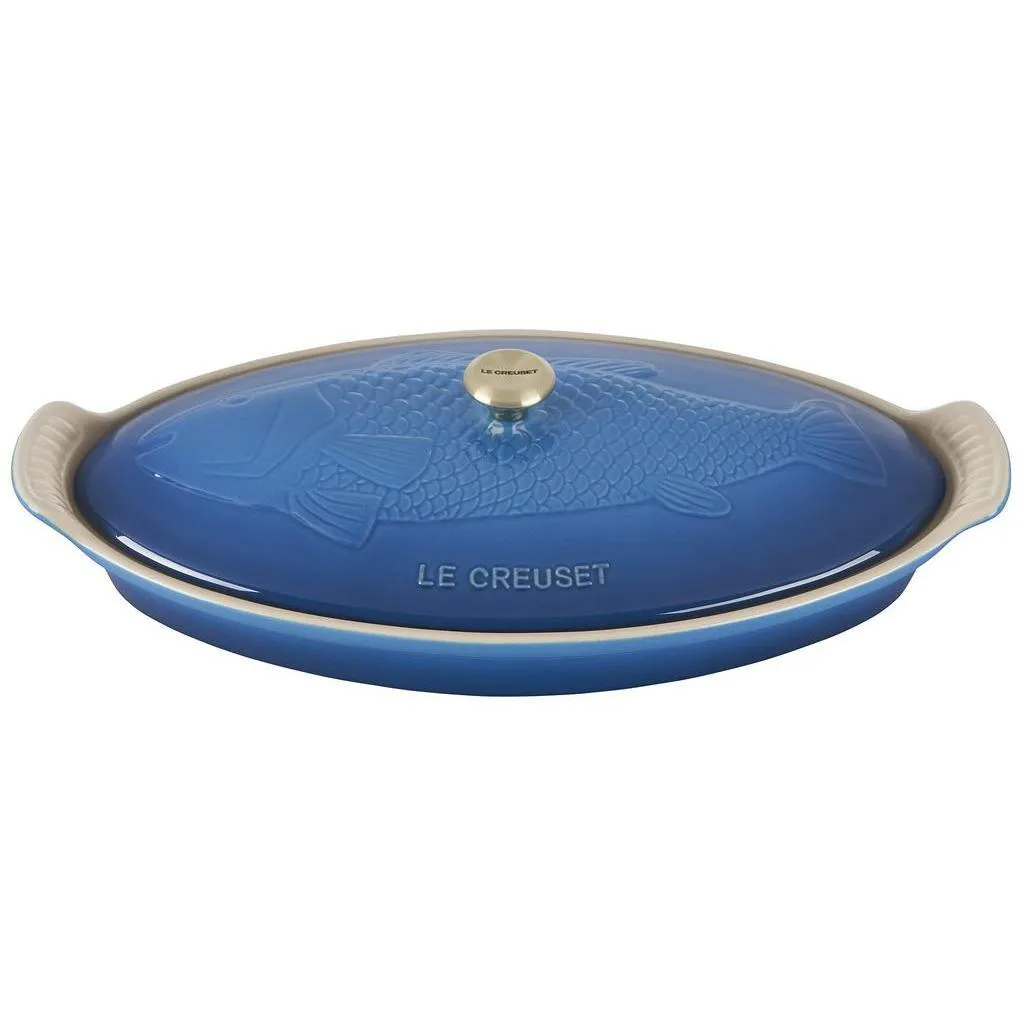 Le Creuset Heritage Stoneware Oval Fish Baker, 1.7qt.