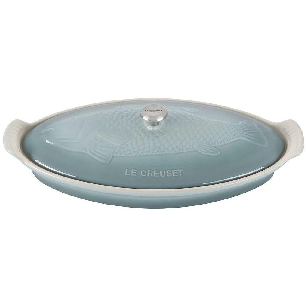 Le Creuset Heritage Stoneware Oval Fish Baker, 1.7qt.