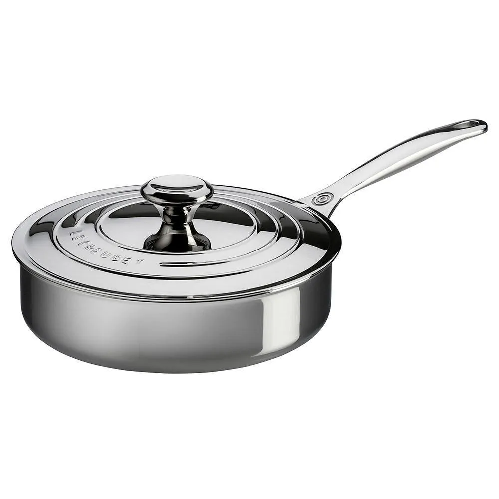 Le Creuset Stainless Steel 3 Qt Saute Pan with Lid