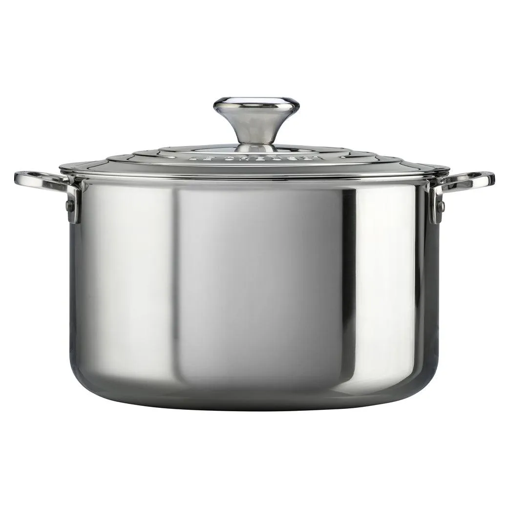 Le Creuset Stainless Steel 7 qt. Stockpot with Lid