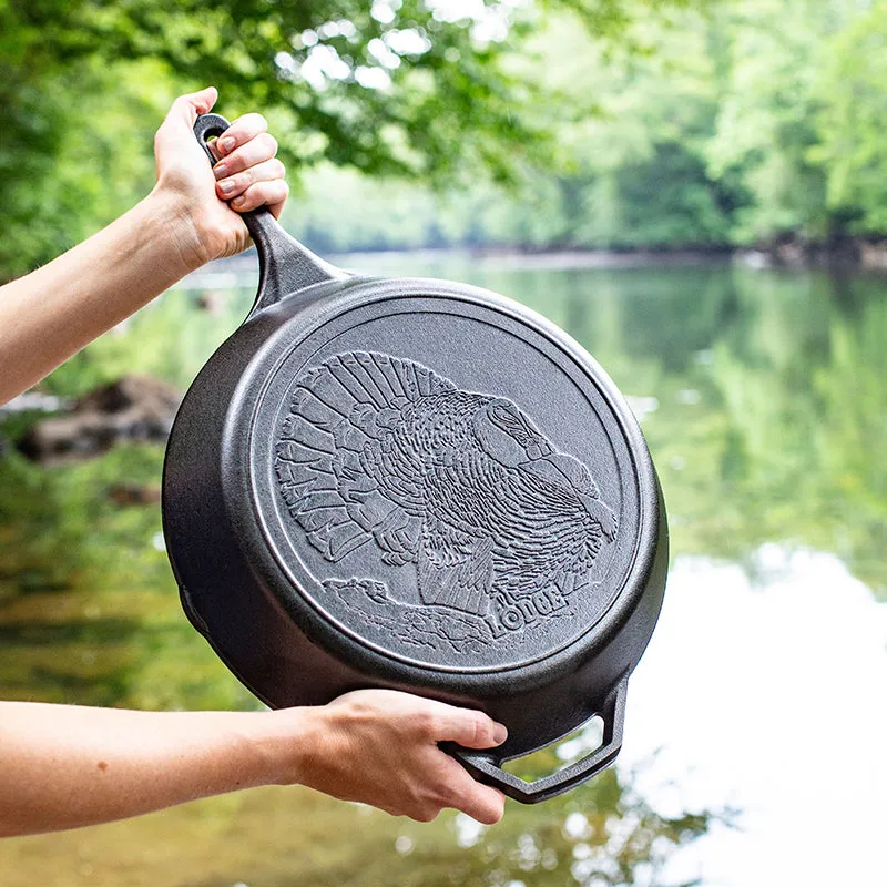 Lodge Wildlife Series™ 13.25 Inch Cast Iron Turkey Skillet