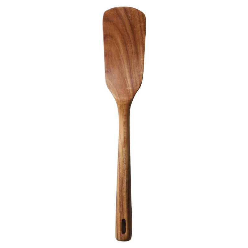 Long Handle Solid Wood Slotted Turner Lovesickness Spatula