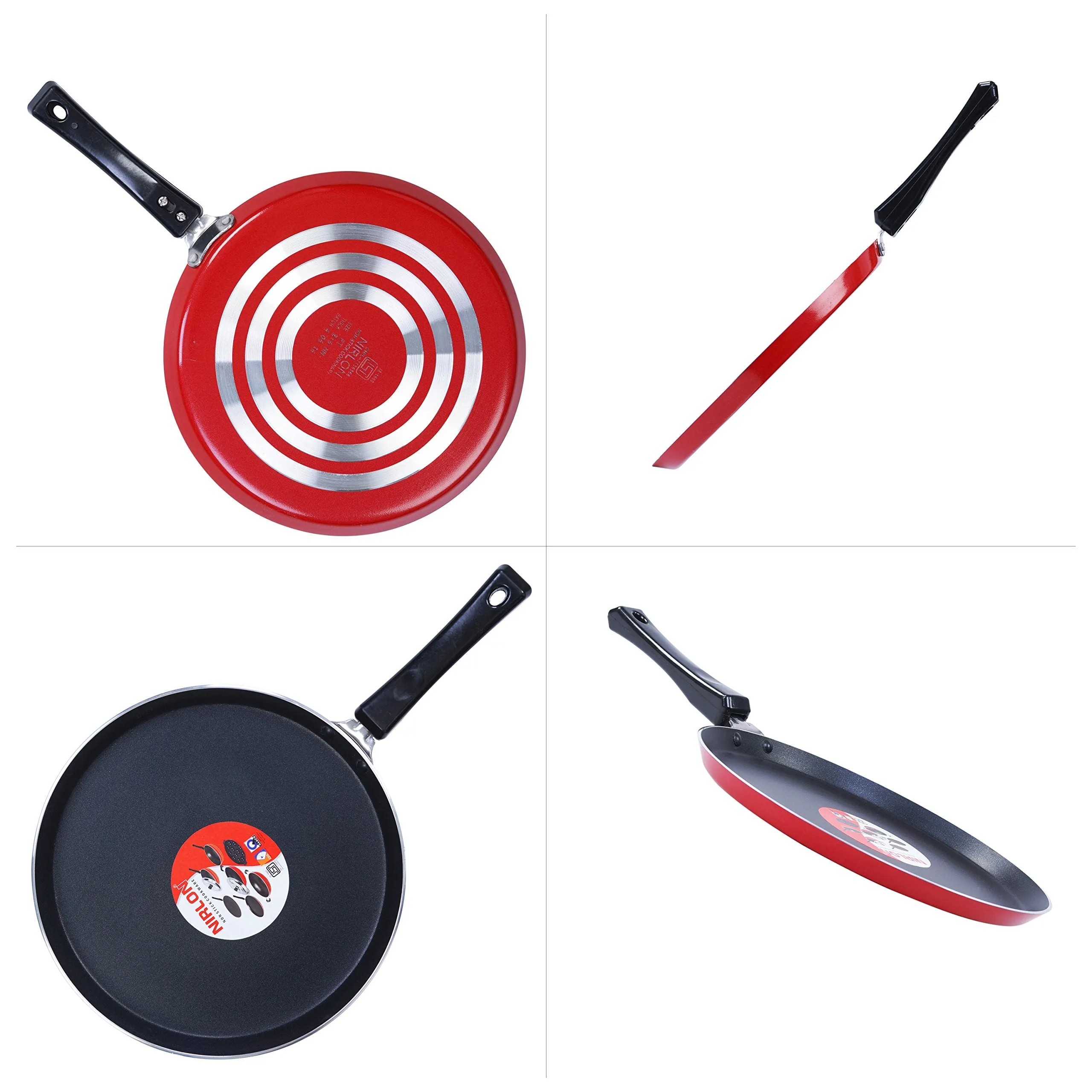 Nirlon Special nonstick tawaa, Flat base dosa Tawa, 28cm*1.8cm (3 layered coated)