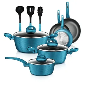 Nutrichef 12-Piece Nonstick Kitchen Cookware Set (New)