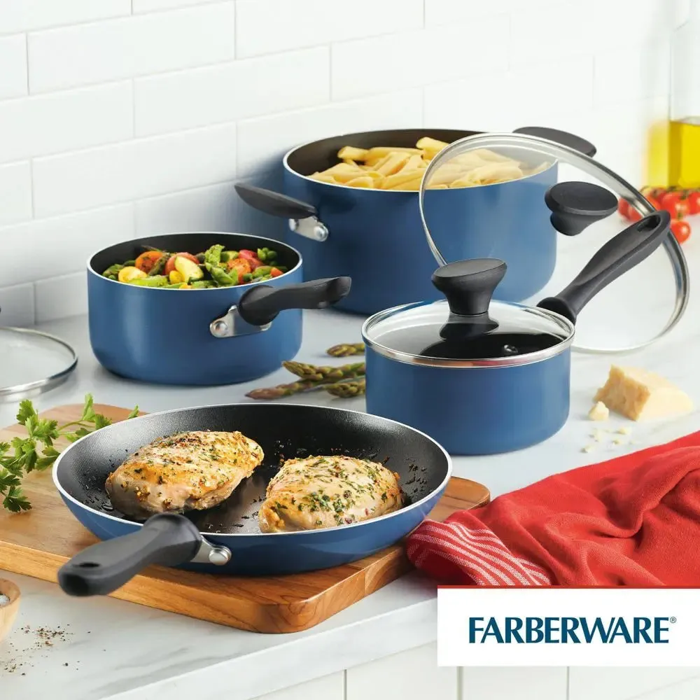 Open Box - Farberware Reliance 12pc Nonstick Cookware Set Blue