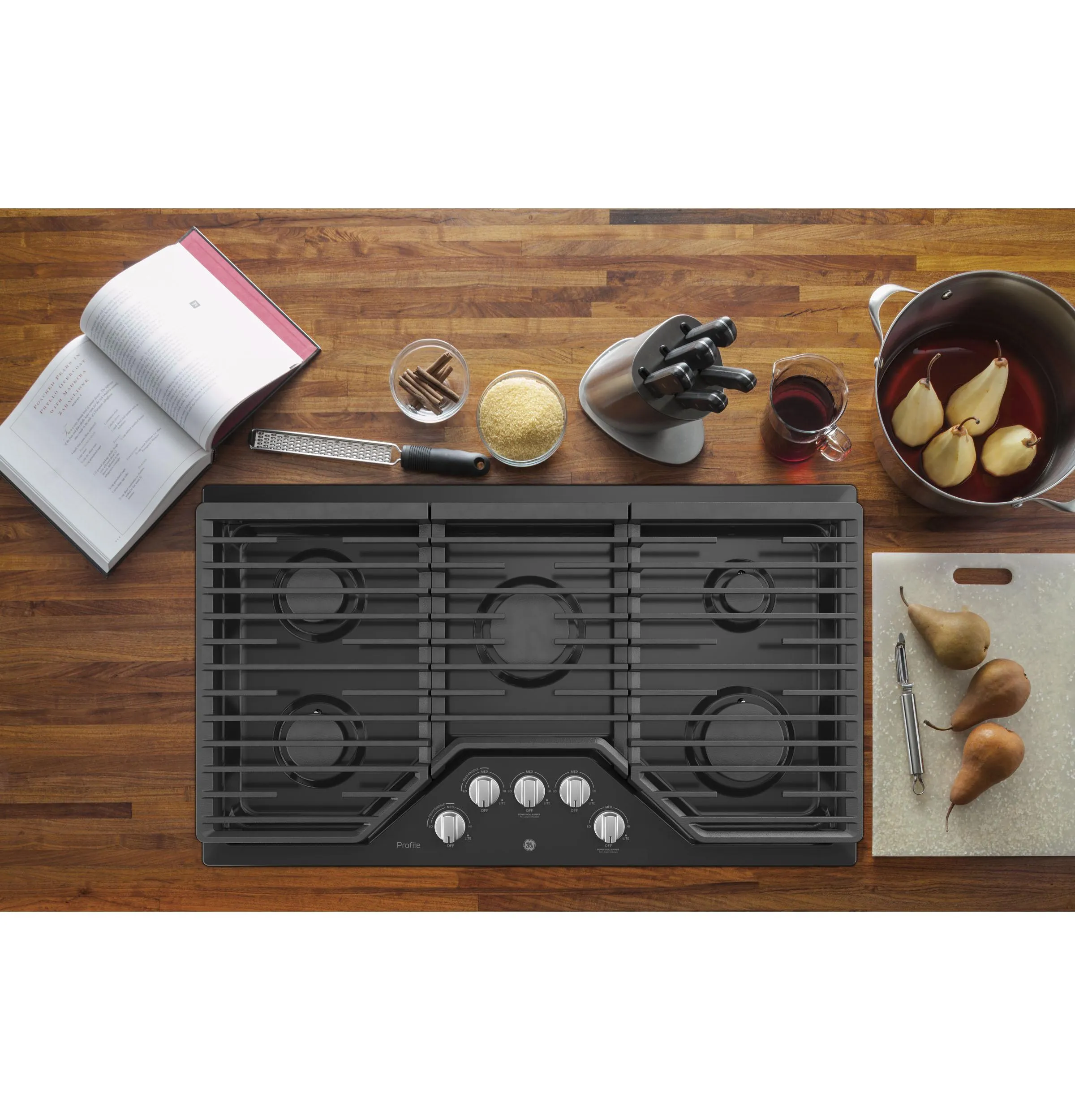 PGP7036DLBB GE Profile™ 36" Built-In Gas Cooktop