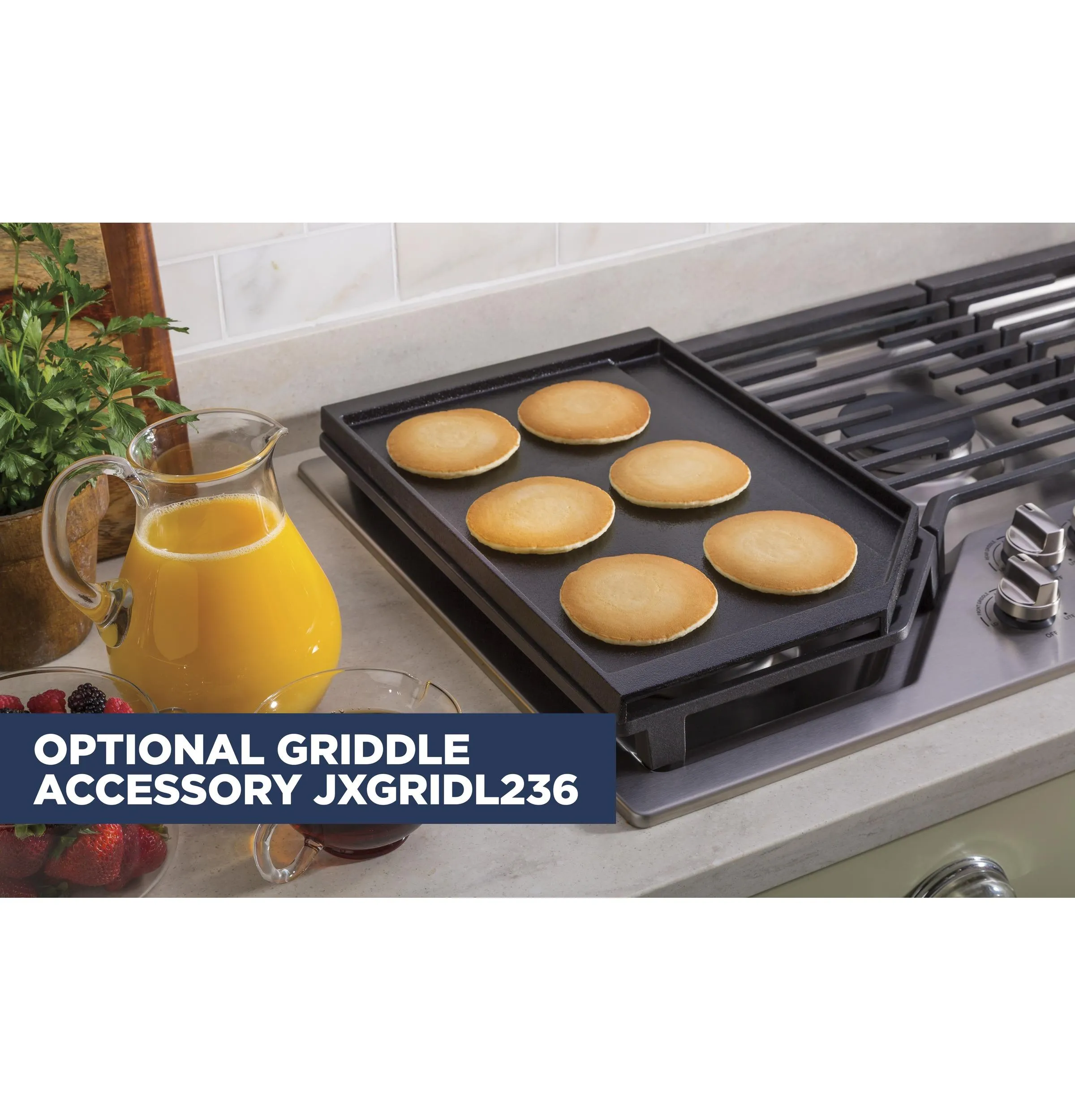 PGP7036SLSS GE Profile™ 36" Built-In Gas Cooktop with Five Burners