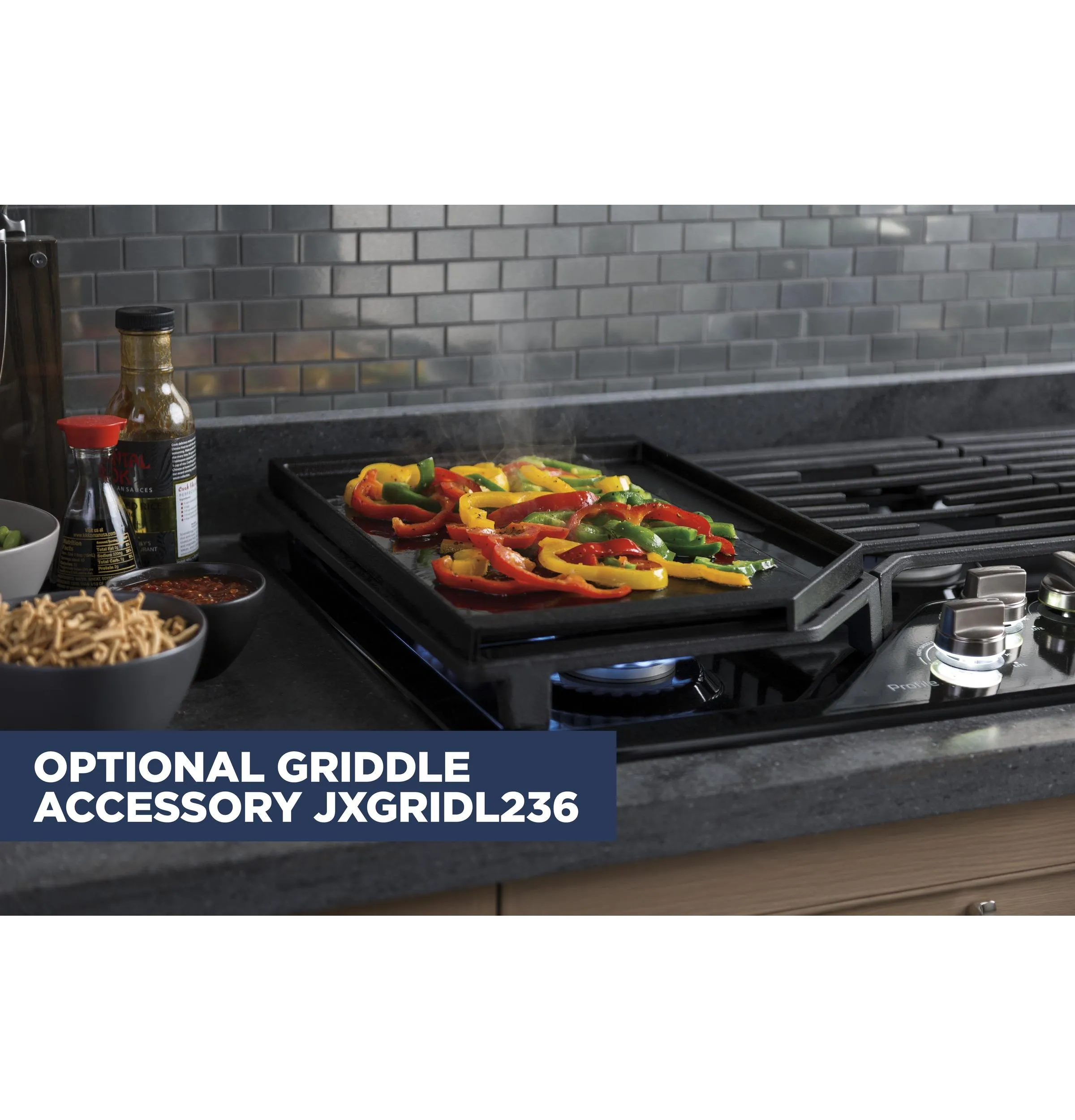 PGP7036SLSS GE Profile™ 36" Built-In Gas Cooktop with Five Burners