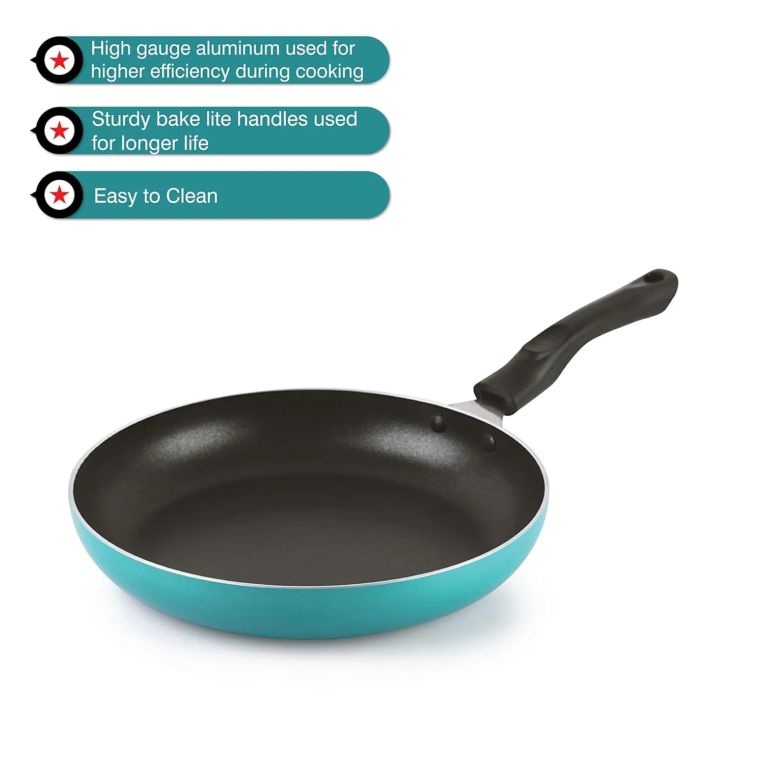 Prima Induction Base Non-Stick Kadhai with Glass Lid