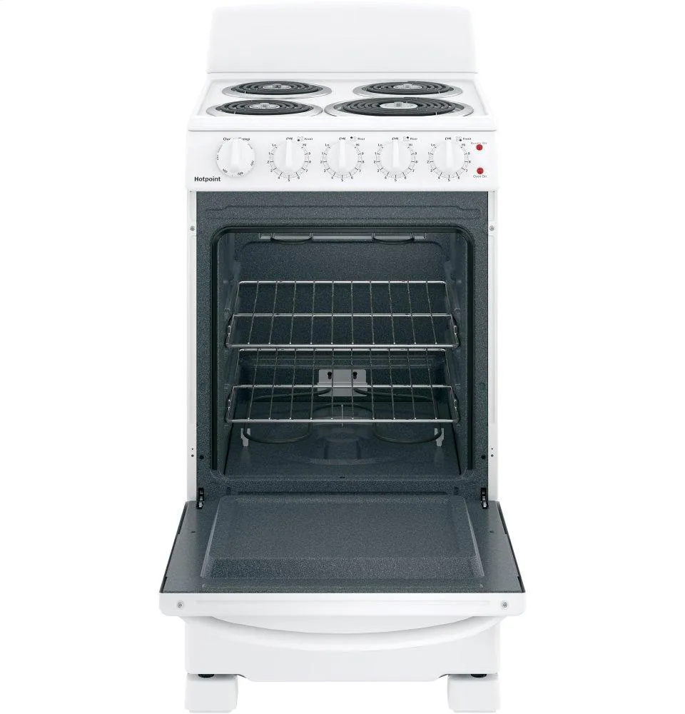 RAS200DMWW Hotpoint® ENERGY STAR® 20" Electric Free-Standing Front-Control Electric Range