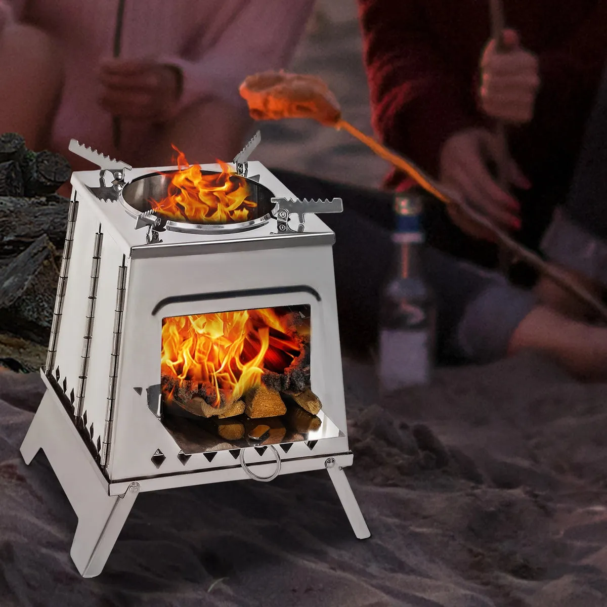 REDCAMP Wood Burning Camp Stove for Outside Cooking