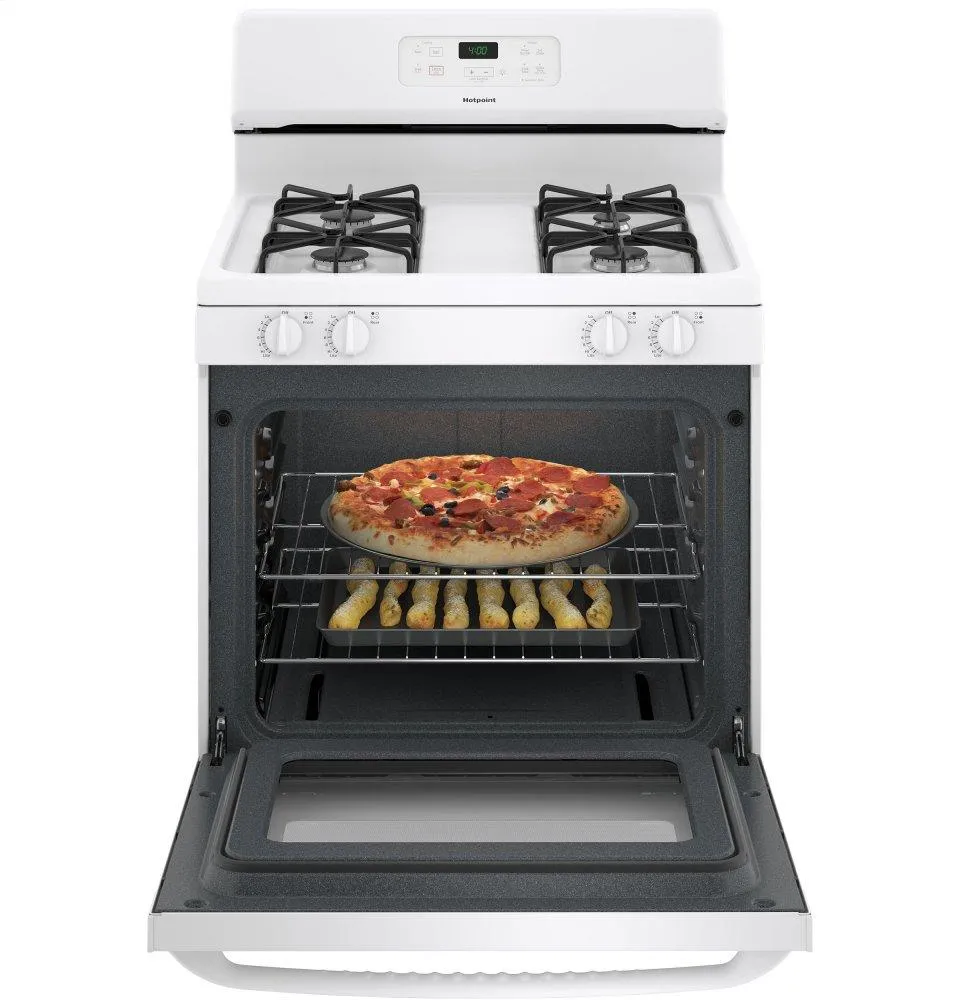 RGBS400DMWW Hotpoint® 30" Free-Standing Standard Clean Gas Range