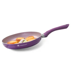 Royal Velvet Non-stick 24cm Fry pan I Induction Ready | Soft-touch handles |Non – Toxic I Virgin Aluminium| 3 mm thick | 1.8 litres | 2 year warranty | Purple