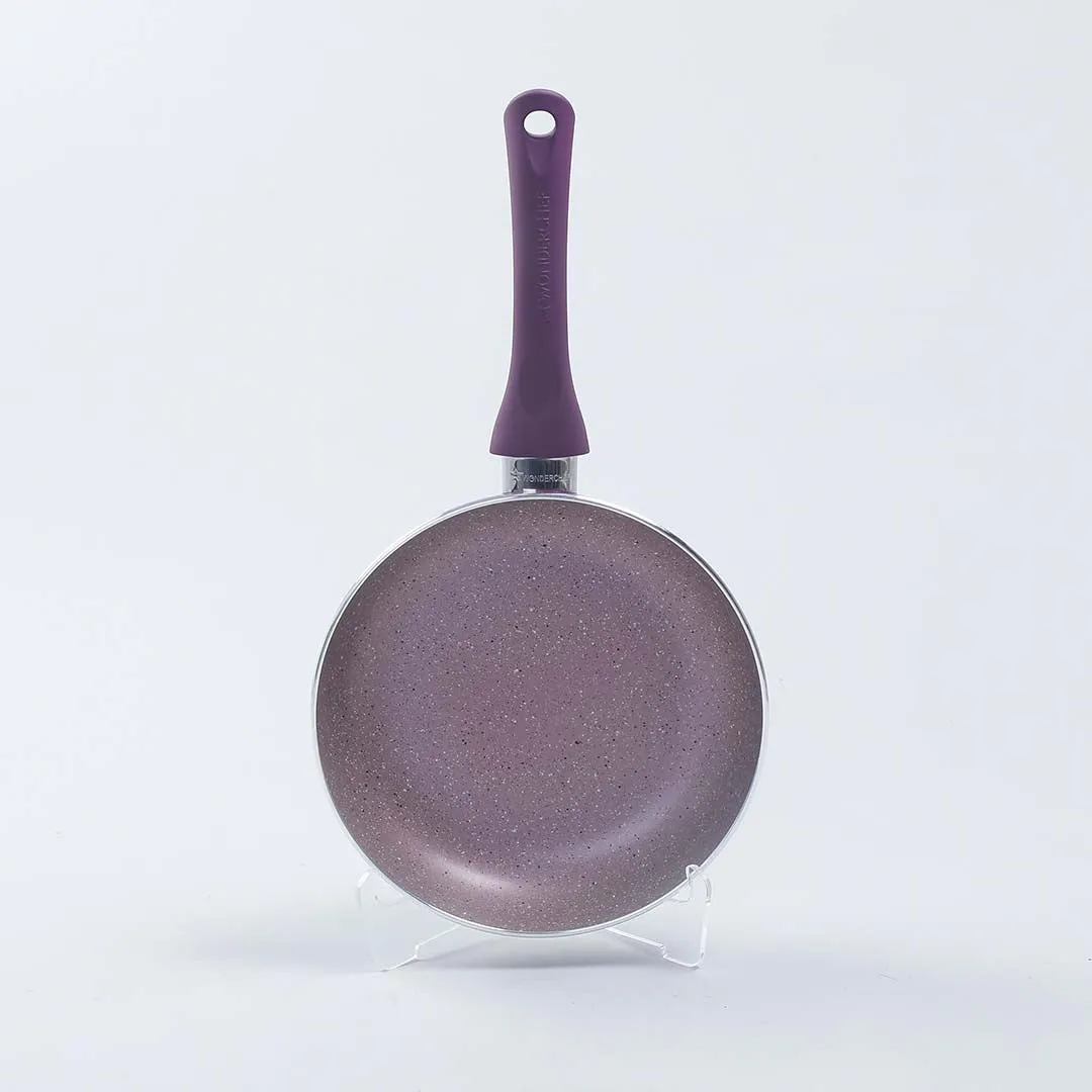 Royal Velvet Non-Stick 26 cm Fry Pan with Induction Bottom & Soft-Touch Handle | Virgin Grade Aluminium | PFOA & Heavy Metals Free | 3 mm thick | 2.1 litres | 2 Years Warranty | Purple