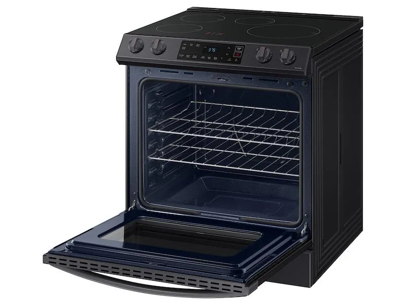 Samsung NE63B8211SG 6.3 cu. ft. Smart Rapid Heat Induction Slide-in Range in Black Stainless Steel