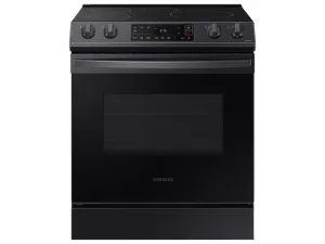 Samsung NE63B8211SG 6.3 cu. ft. Smart Rapid Heat Induction Slide-in Range in Black Stainless Steel