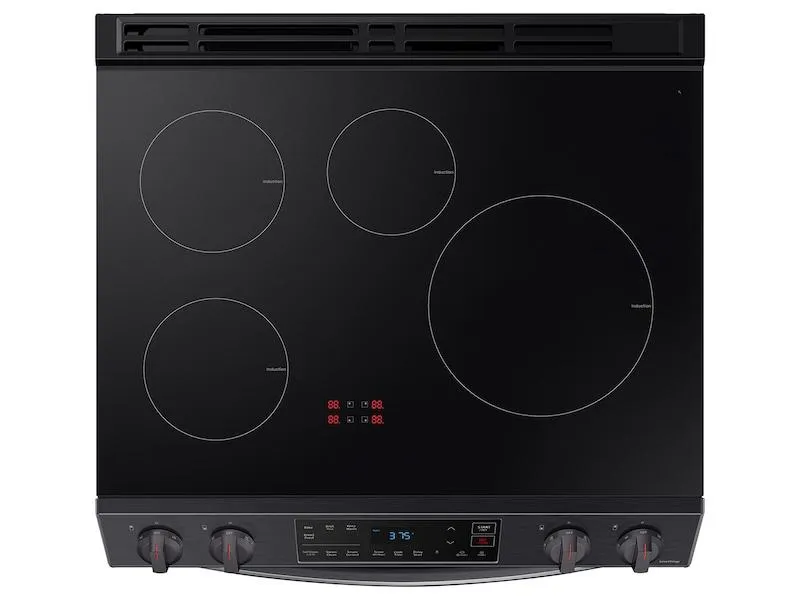 Samsung NE63B8211SG 6.3 cu. ft. Smart Rapid Heat Induction Slide-in Range in Black Stainless Steel