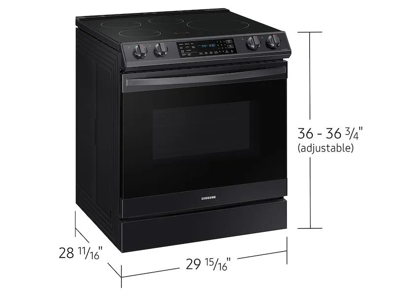 Samsung NE63B8211SG 6.3 cu. ft. Smart Rapid Heat Induction Slide-in Range in Black Stainless Steel