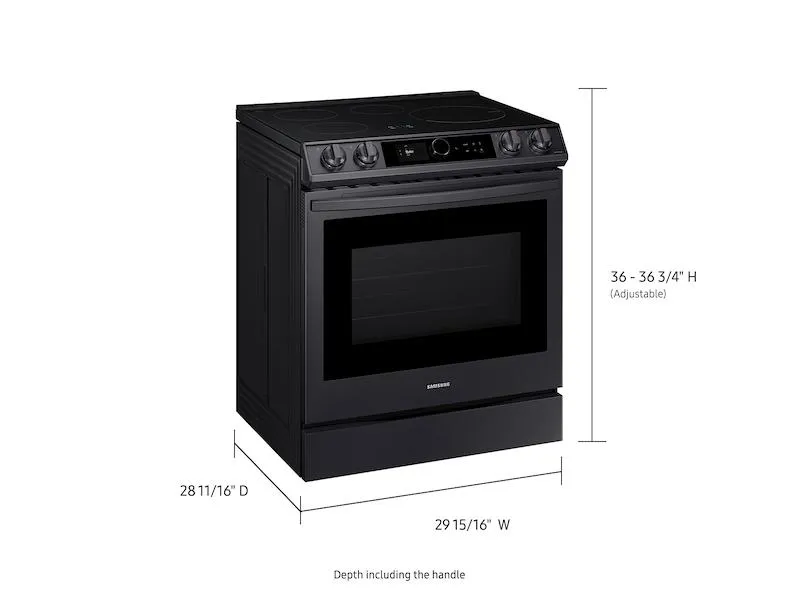 Samsung NE63T8911SG 6.3 cu. ft. Smart Slide-in Induction Range with Smart Dial & Air Fry in Black Stainless Steel