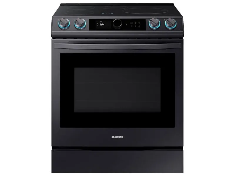 Samsung NE63T8911SG 6.3 cu. ft. Smart Slide-in Induction Range with Smart Dial & Air Fry in Black Stainless Steel