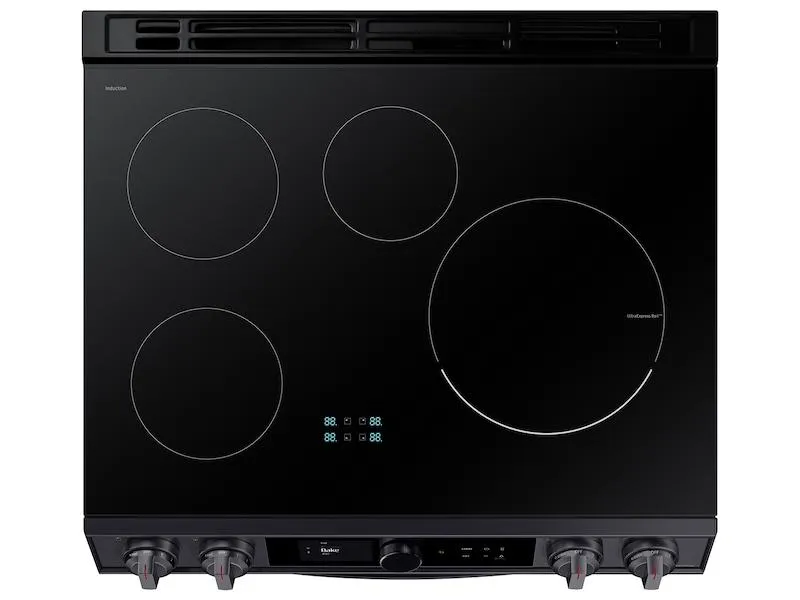 Samsung NE63T8911SG 6.3 cu. ft. Smart Slide-in Induction Range with Smart Dial & Air Fry in Black Stainless Steel