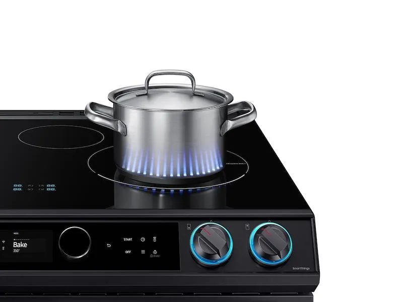 Samsung NE63T8911SG 6.3 cu. ft. Smart Slide-in Induction Range with Smart Dial & Air Fry in Black Stainless Steel