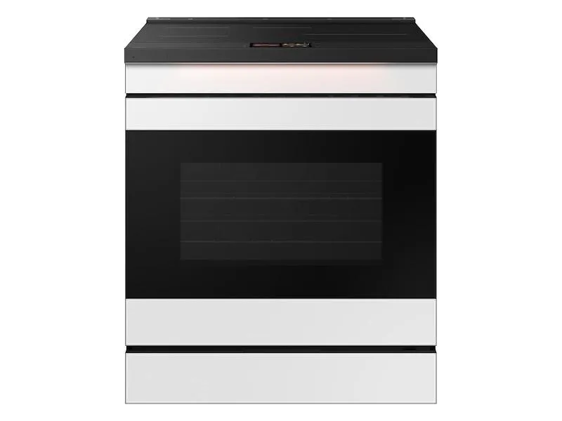 Samsung NSI6DB990012 Bespoke 6.3 cu. ft. Smart Slide-In Induction Range with AI Home & Smart Oven Camera in White Glass