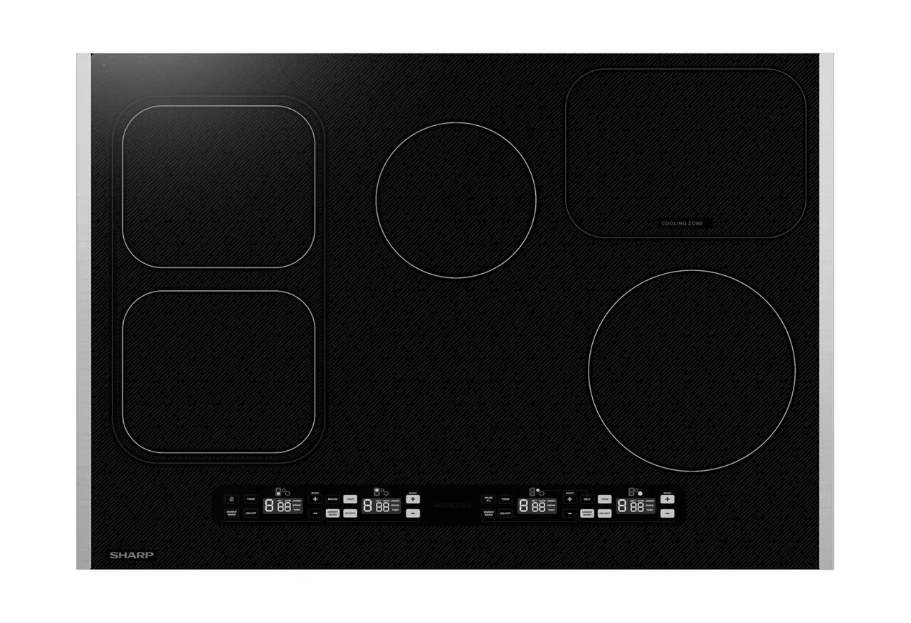 SCH3043GB Sharp 30 in. Induction Cooktop with Side Accessories