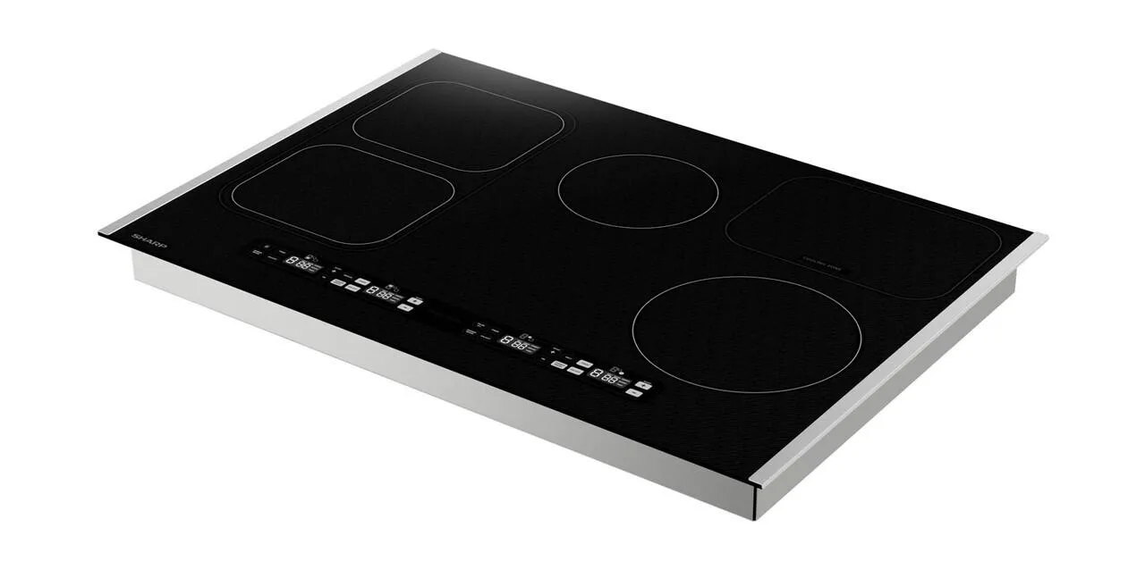 SCH3043GB Sharp 30 in. Induction Cooktop with Side Accessories