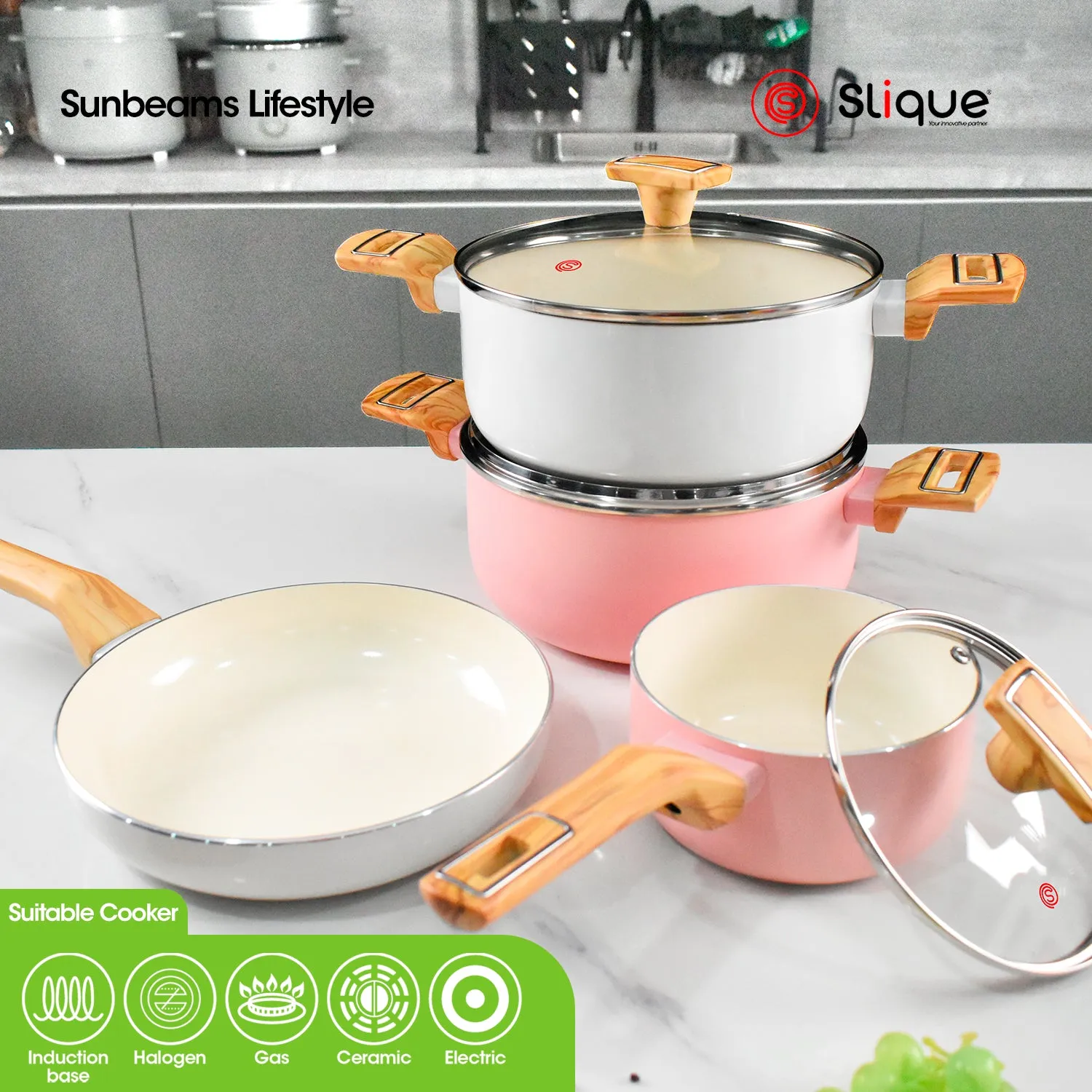 SLIQUE Premium Sauce Pan 16cm Elements Collection