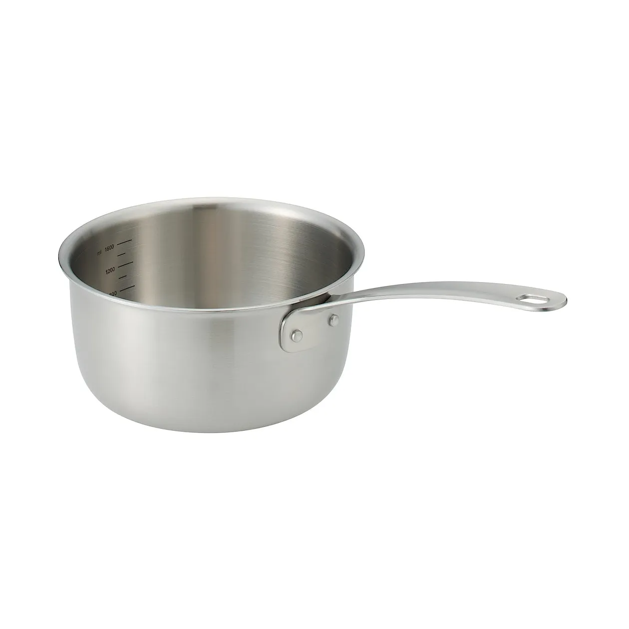 Stainless Aluminium 3-Layer Steel Saucepan (2L)