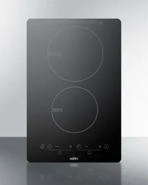 Summit 13" Wide 120v 2-burner Induction Cooktop