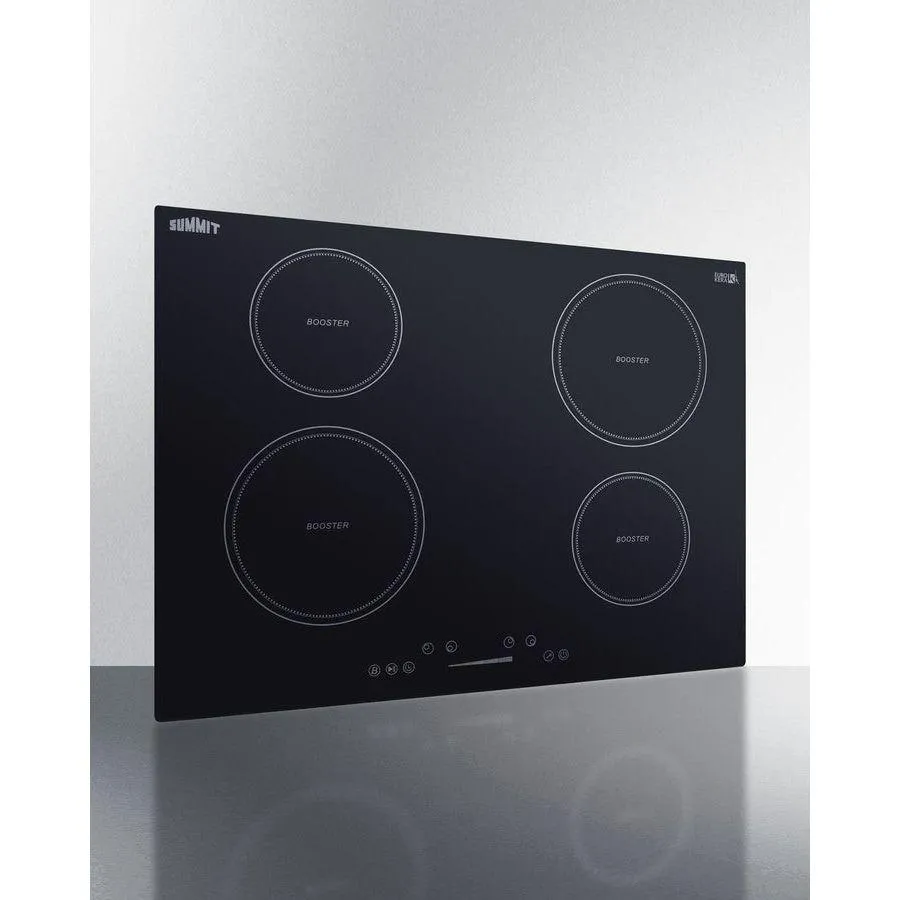 Summit 30 in. Wide 208-240V 4-Zone Induction Cooktop with 4 Elements, Hot Surface Indicator, ADA Compliant, Induction Technology, Child Lock, Safety Shut-Off Control - SINC4B301B