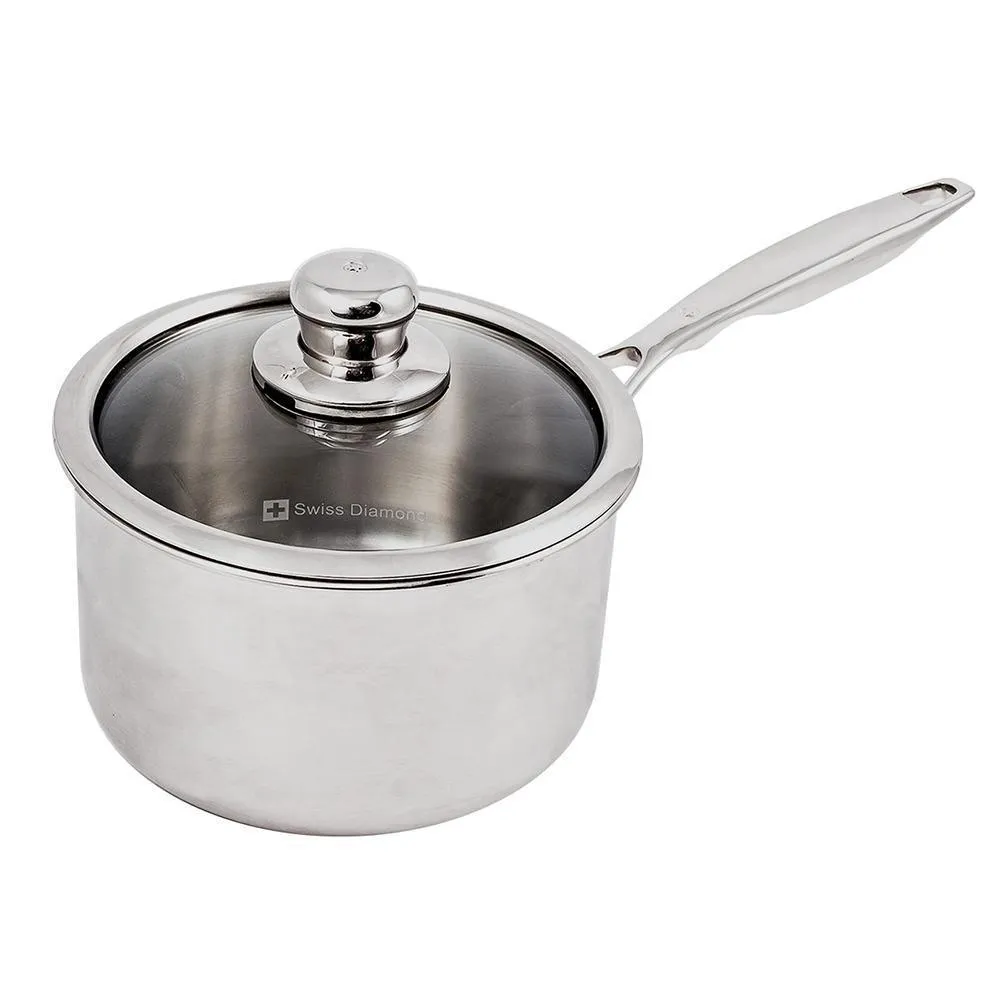 Swiss Diamond Premium Clad Sauce Pan w/Lid