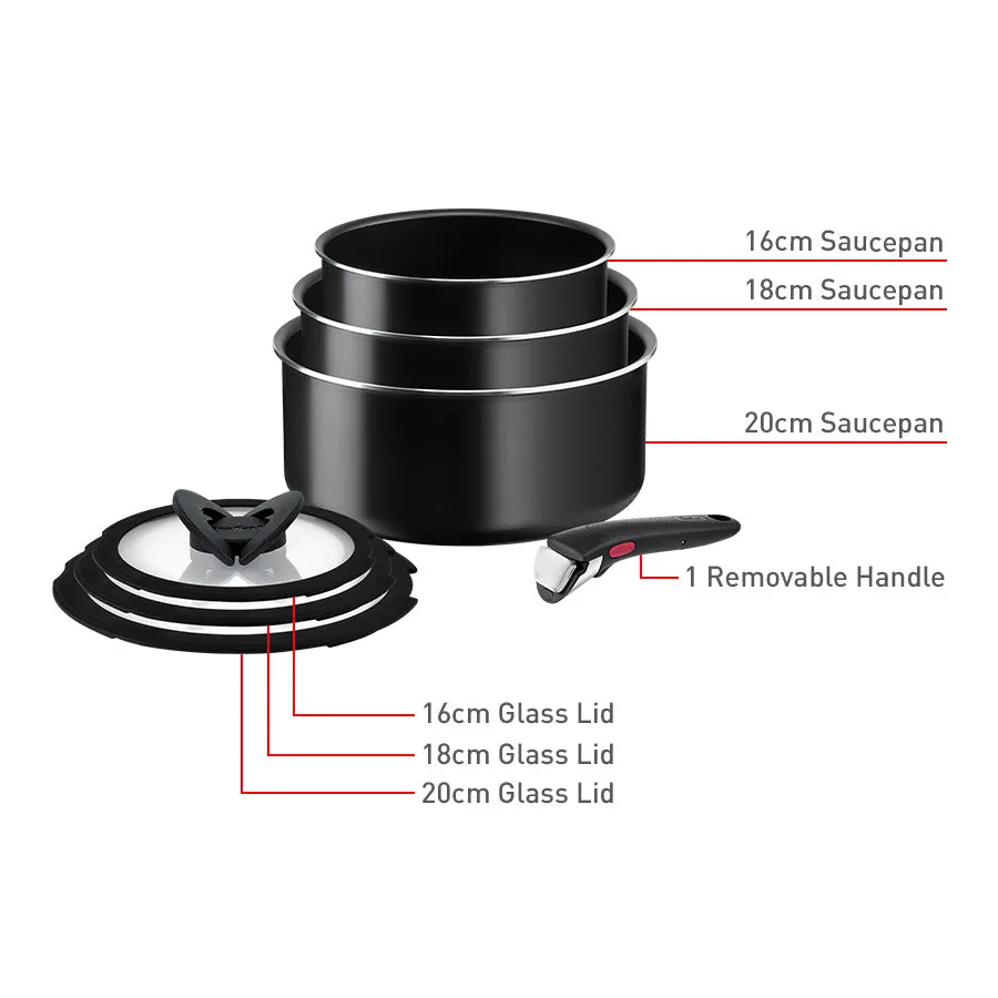 Tefal Ingenio Easy On Non-Stick 7pc Saucepan Set