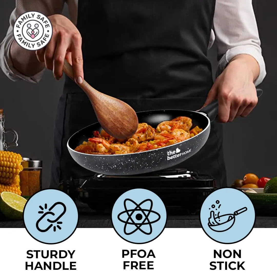 The Better Home Non Stick Induction Cookware (3mm Thickness)| Induction Utensils for Cooking |Non Stick Frying Pan (24cm), Non Stick Dosa Tawa (28cm), Non Stick Kadai (24cm) | 3 Layer Nonstick Coating