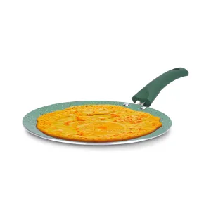 The Better Home Non Stick Roti Tawa with Riveted Handle | 24 cm Diameter | High Grade Aluminium | Scratch Resistant Surface | Roti Nonstick Dosa Tawa Non Stick Pan | Green