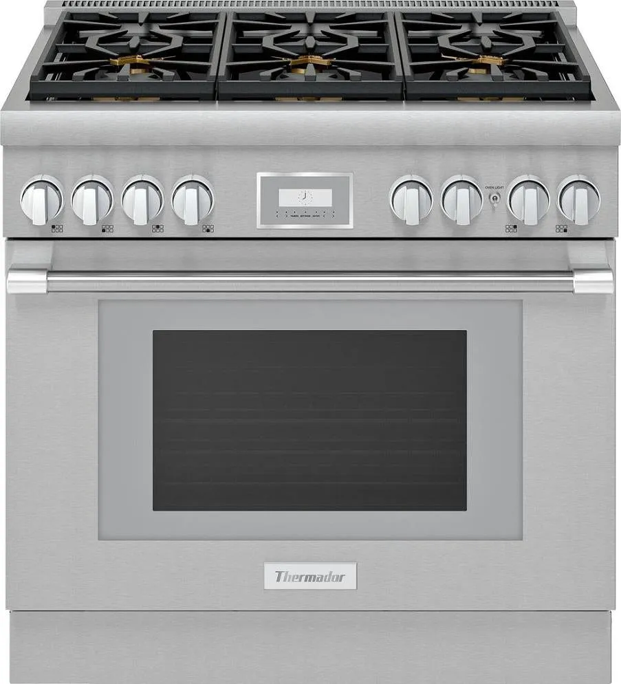 Thermador 36" Pro Harmony Series Professional Smart Dual Fuel Range PRD366WHU