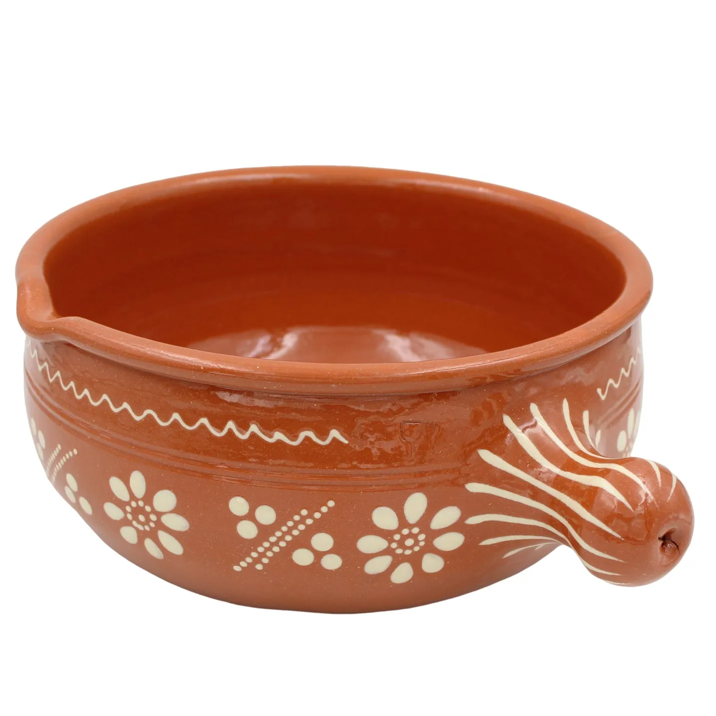 Traditional Portuguese Clay Terracotta Cazuela Cooking Pot, Casserole Baking Dish