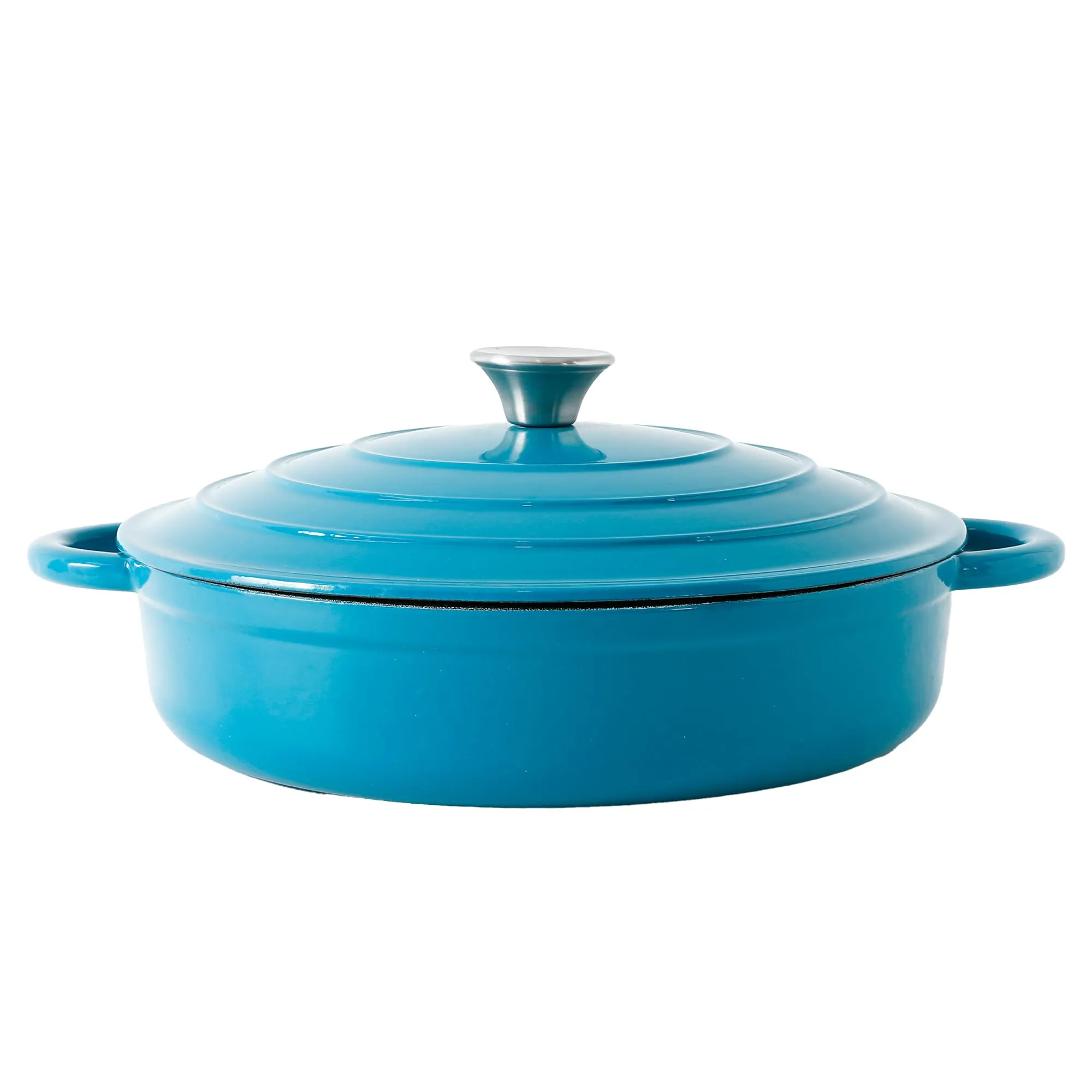 UMAI Enameled Cast Iron Cookware (3.4L) | Cast Iron Dutch Oven | Biryani Handi Heavy Bottom | Gas & Induction | Non Stick Biryani Pot | Cast Iron Casserole | Rust Proof (Blue)