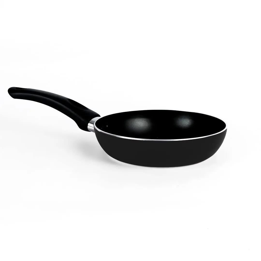 UMAI X SAVYA Home Non Stick Frying Pan | 26 cm | Stove & Induction Cookware | Minimal Oil Cooking | Easy Grip Handle | 3 Layer Non Stick Coating | Non-Toxic & Lightweight |Black Colour