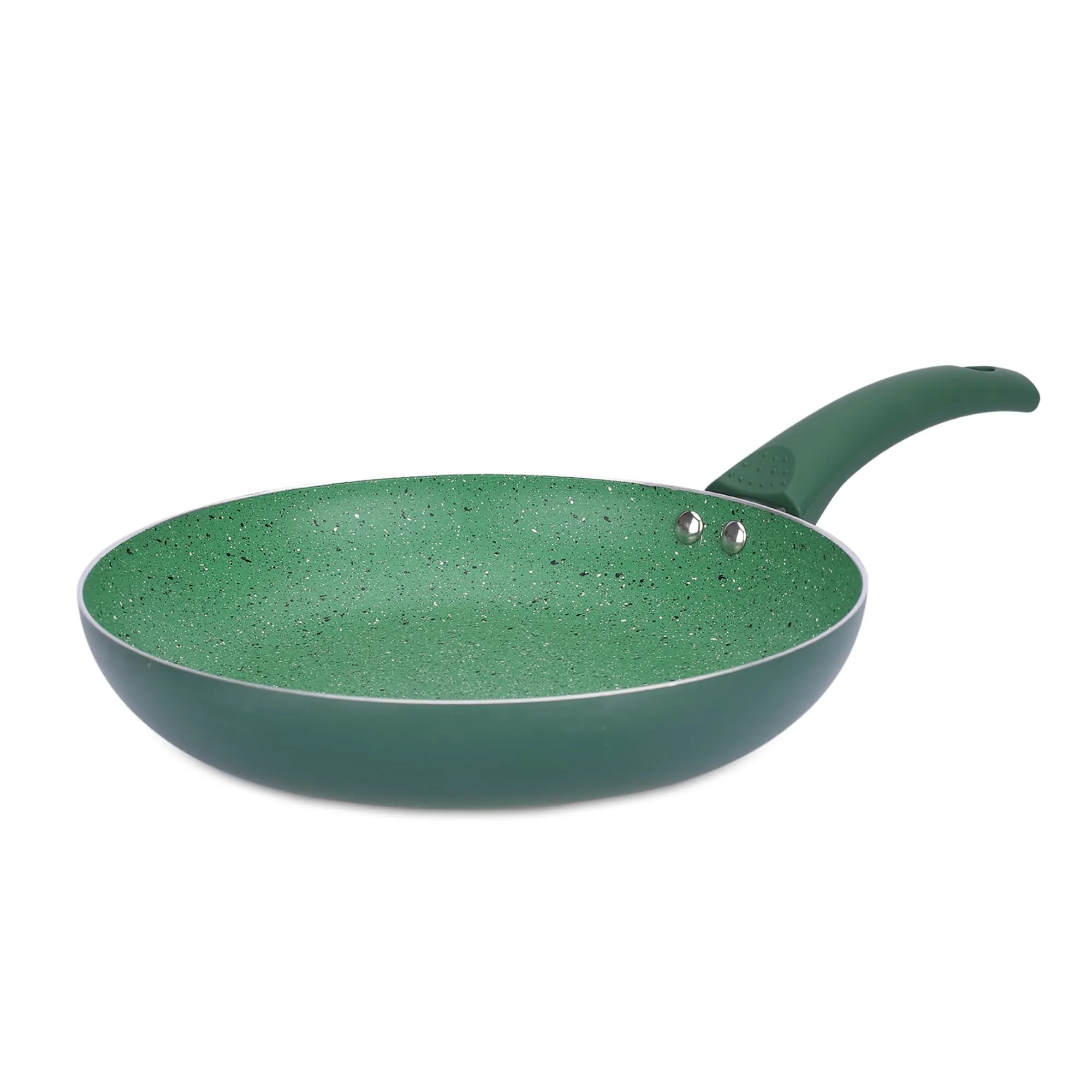 USHA SHRIRAM (18cm Emerald Non Stick Fry Pan | Saute Pan Gas Cookware | Small Fry Pan with Handle | Minimal Oil Cooking |Non Stick Frying Pan Nonstick |Egg Fish Fry Pan (Green)