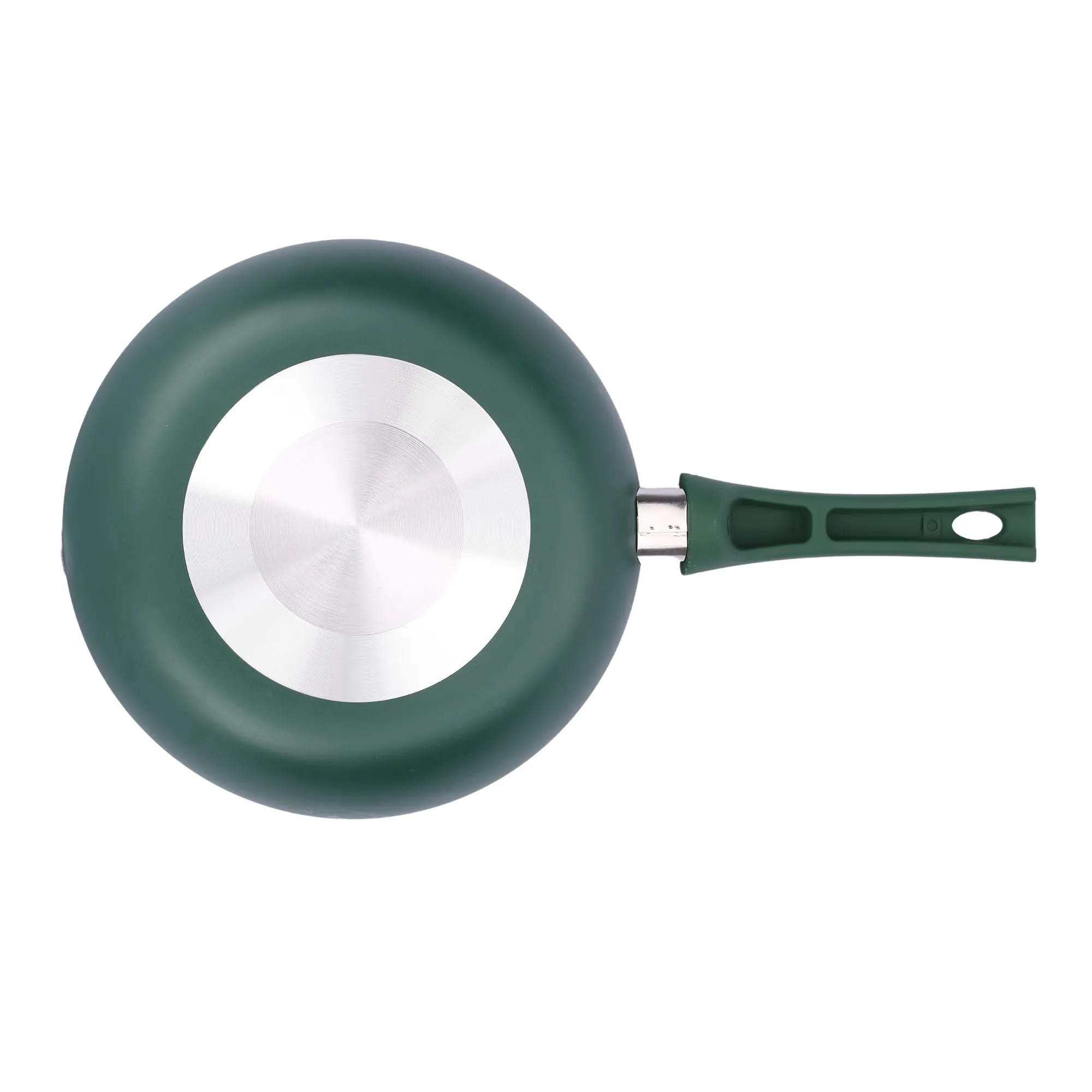 USHA SHRIRAM (18cm Emerald Non Stick Fry Pan | Saute Pan Gas Cookware | Small Fry Pan with Handle | Minimal Oil Cooking |Non Stick Frying Pan Nonstick |Egg Fish Fry Pan (Green)