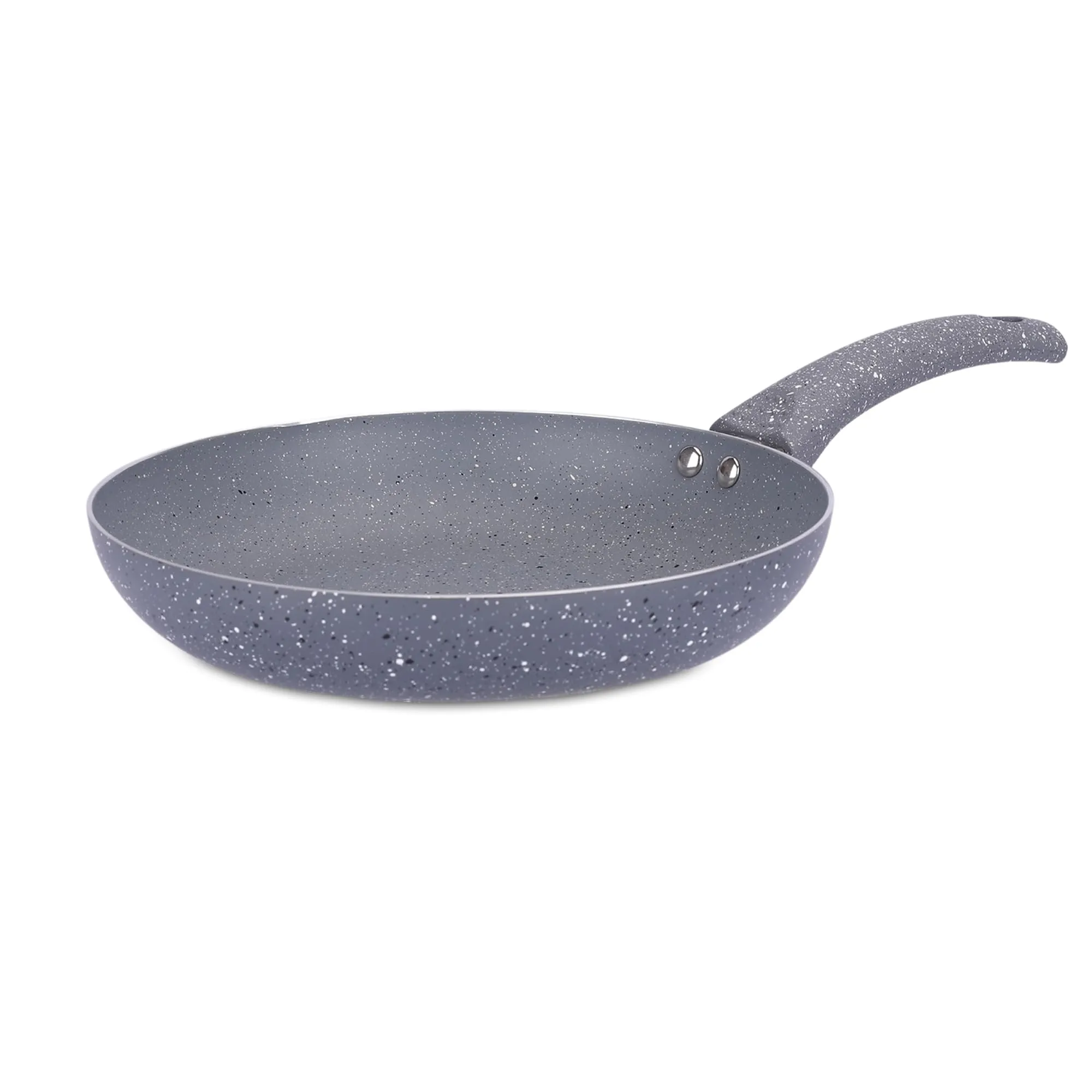 USHA SHRIRAM (18cm Lunar Haze Non Stick Frying Pan | Saute Pan Gas Cookware | Small Fish Fry Pan | Minimal Oil Cooking | 3 Layer Non Stick Coating | Nonstick Egg Pan Cake Frying Pan (Grey)