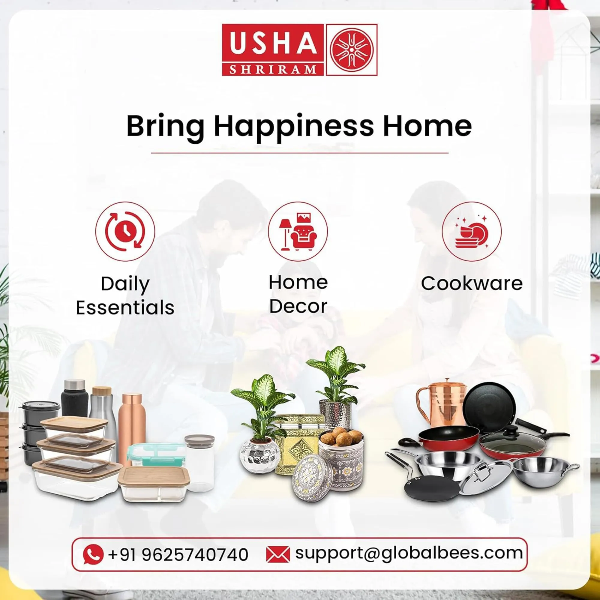 USHA SHRIRAM Borosilicate Sauce Pan with Lid & Handle (1.45L) | Small Milk Tea Pan | Boiling Pan | Patila for Cooking, Boiling | Glass Cookware for Gas Stove | Gift for Housewarming (Transparent)