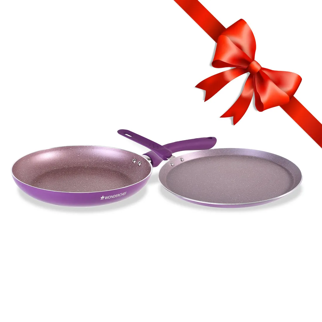 Wonderchef Renewed Milano 2 Piece Set | Fry Pan, Dosa Tawa